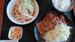 吉田のうどん　山崎屋　焼肉定食