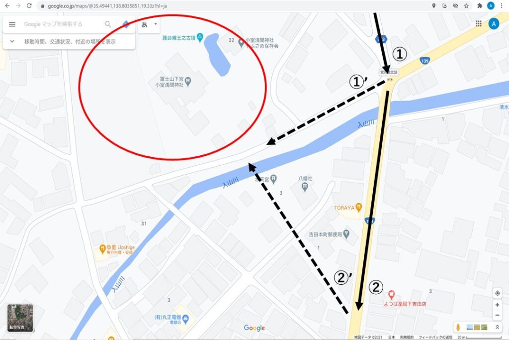 小室浅間神社アクセス